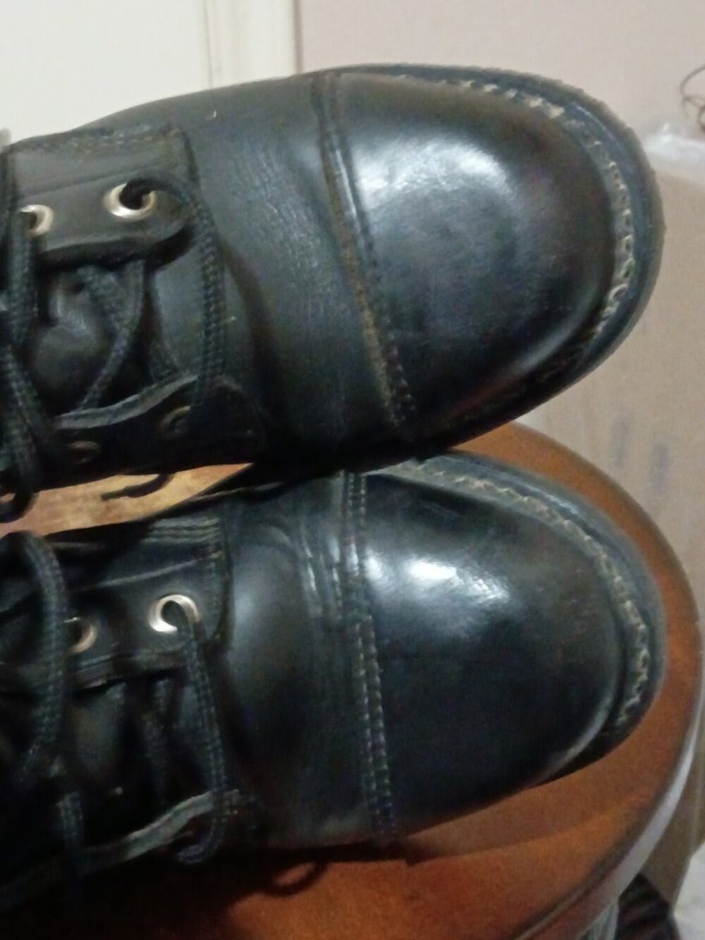 Harley Davidson Lace up Bucke up Motorcycle Boots Size 6D Vintage Made in USA - Picture 14 of 14
